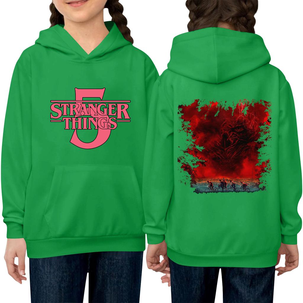 Детский пуловер с длинным рукавом, свободного кроя, с принтом букв, капюшоном на шнурке