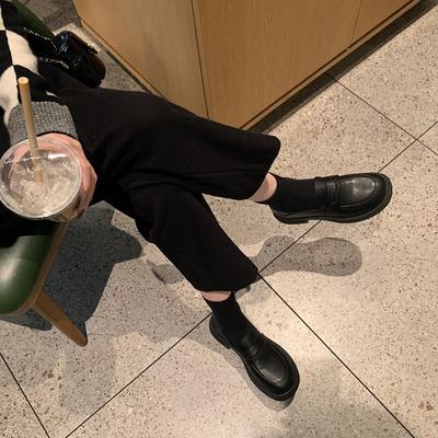 Версия из коровьей кожи~~ туфли на толстой подошве из мелкой кожи, толстый каблук для женщин на весну и осень