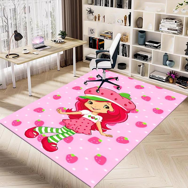 Strawberry Shortcake Dream World Carpet For Playroom Bedroom Living Room Sofa Home Decorkids Game Area Rug Nonslip Floor Mat