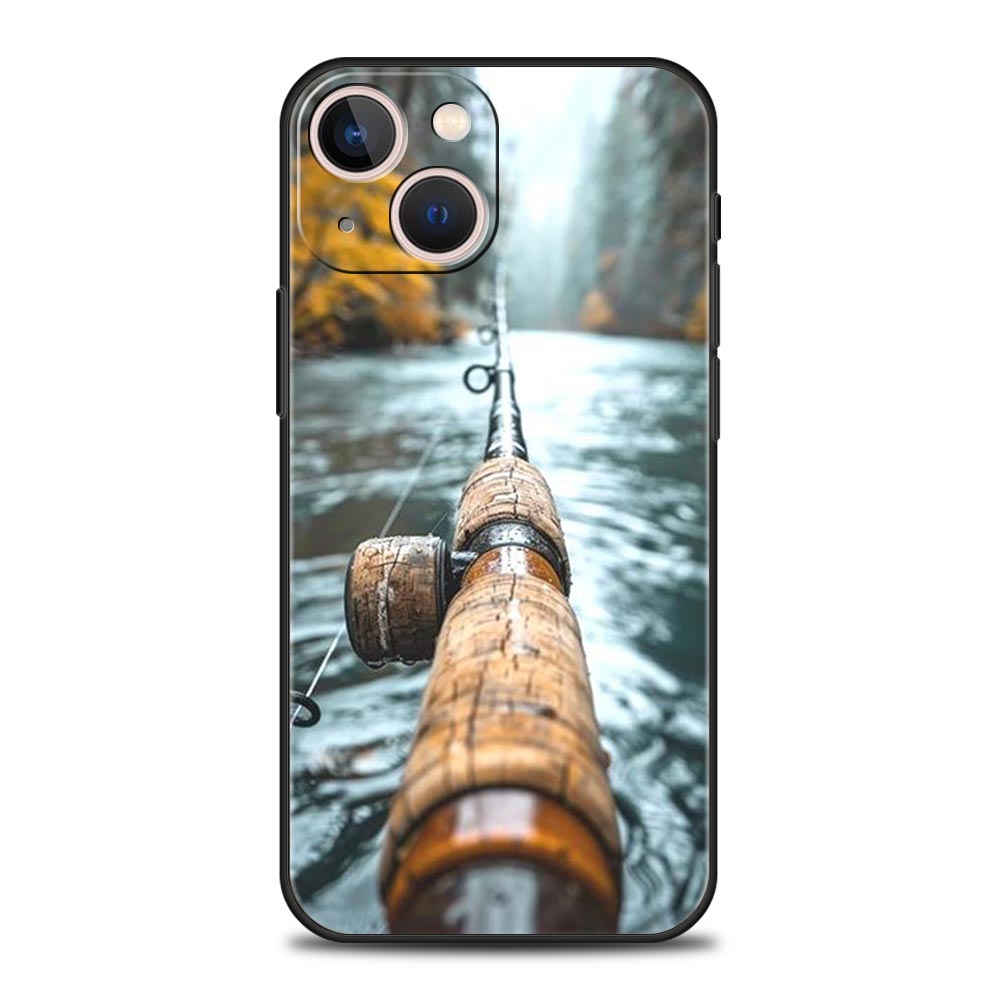 Hunting Fishing Man Phone Case Cover for iPhone 17 16 15 14 13 12 11 Pro Max 17 Air Plus Shockproof Soft TPU Shell Fundas Capas