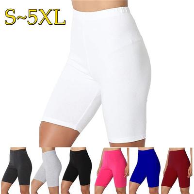 Большие размеры S ~ 5XL, новые модные женские спортивные шорты, женские летние повседневные шорты для йоги, однотонные узкие короткие леггинсы