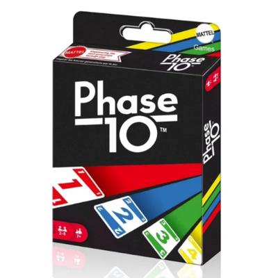 Карточная игра Phase 10 - Веселая многопользовательская настольная игра для семейных вечеринок Высококачественный дизайн игрушки