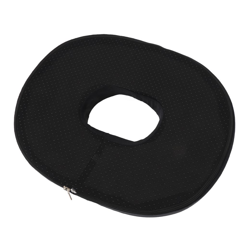 Подушка-пончик для сидения из пены с эффектом памяти, эргономичная дышащая полая подушка для офисного кресла, черная