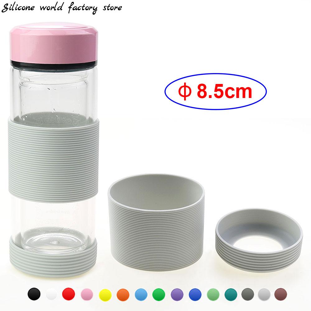 Silicone World 2 шт./комплект 8,5 см Силиконовая защитная крышка для дна стакана Подставка для стакана 85 мм Силиконовая крышка для стакана Стеклянная манжета для стакана Нескользящая