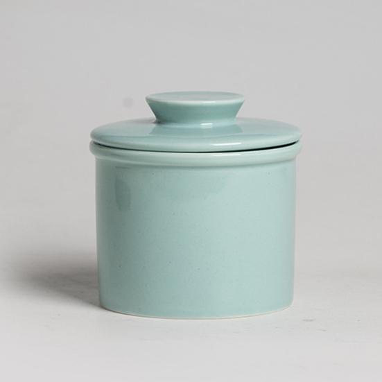 Французская керамическая банка для масла с герметичной крышкой, однотонный дизайн, прочная емкость для масла