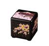 Tatsumiya Hospitality Mini Box with Cherry Blossom and Fuji Delicacies, Pear-textured Design, Size Approx. W6.4 D6.4 H6.4 (Product Code 54558)