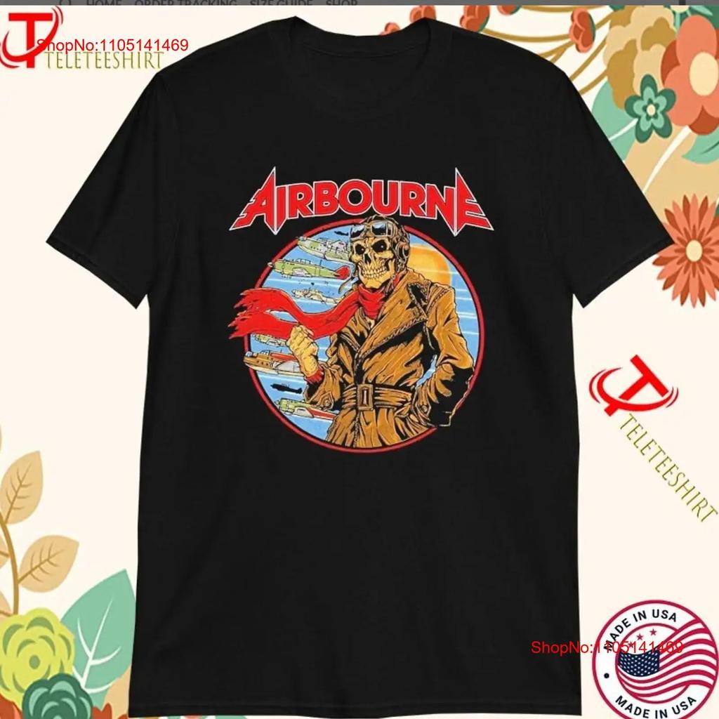 Airbourne Scorch Circle Tour T Shirt Size S Xl vintage Washed Breathable Stylish Soft Versatile Stretched homme