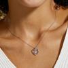 Rainbow Heart Pendant S925 Silver Ocean Heart Clavicle Chain - European & American Fashion