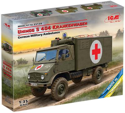 Пластиковая модель немецкой машины скорой помощи ICM Unimog S404 35138 1/35
