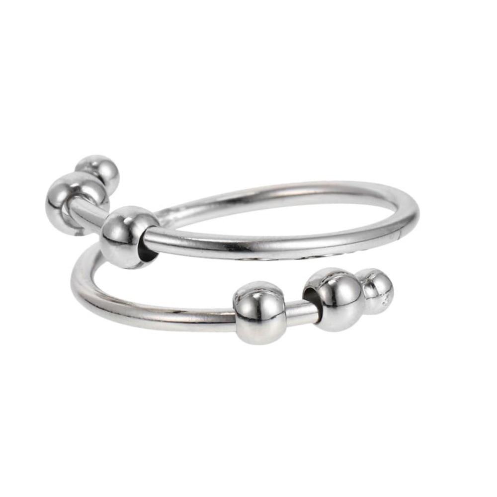 Open Design Anti Stress Jewelry Stainless Steel Adjustable Finger Ring Spinner Ring For Women