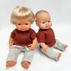Linen Set, Red Blouse and Striped Trousers for Miniland Doll 38cm and Paola Reina
