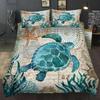 New Lovely Bay Turtle Marine Sea Bed Linen Set Adult Kid Girl Bed Cover Bed Sheet Sheet Turtle Full Queen