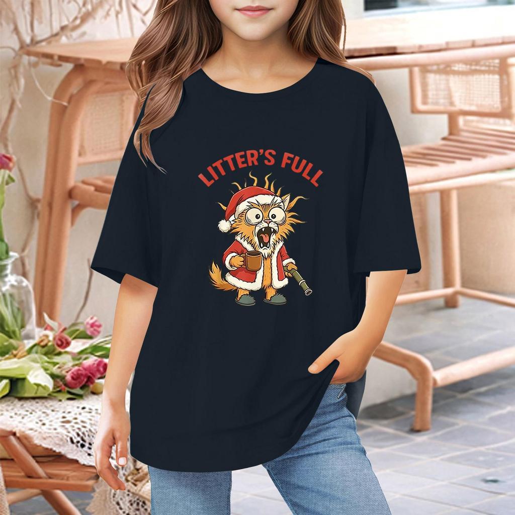 Toddler Girl Boy T-Shirts Kids Top Boys And Girls Printed Short Sleeved T-shirt 1-12Y