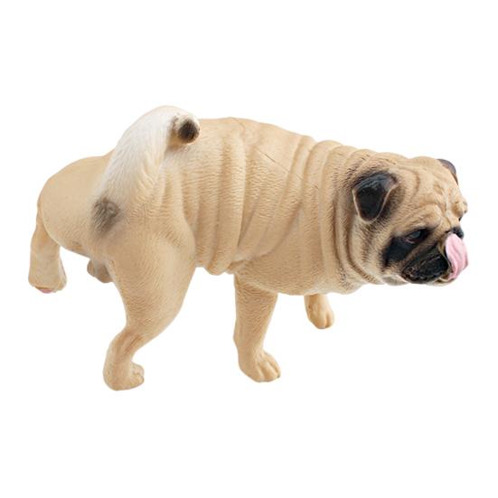 Имитация модели собаки ПВХ Спящий Какающий Мопс Сиба Фигурка Статуэтка Скульптура Украшение для дома офиса рабочего стола Детская образовательная игрушка-животное