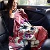 1pc Cute Cartoon Cat Throw Blanket - Seasonal Decorative Blanket for Home, for Decorating Your Own Sofa and Living Room, Super Soft Flannel,