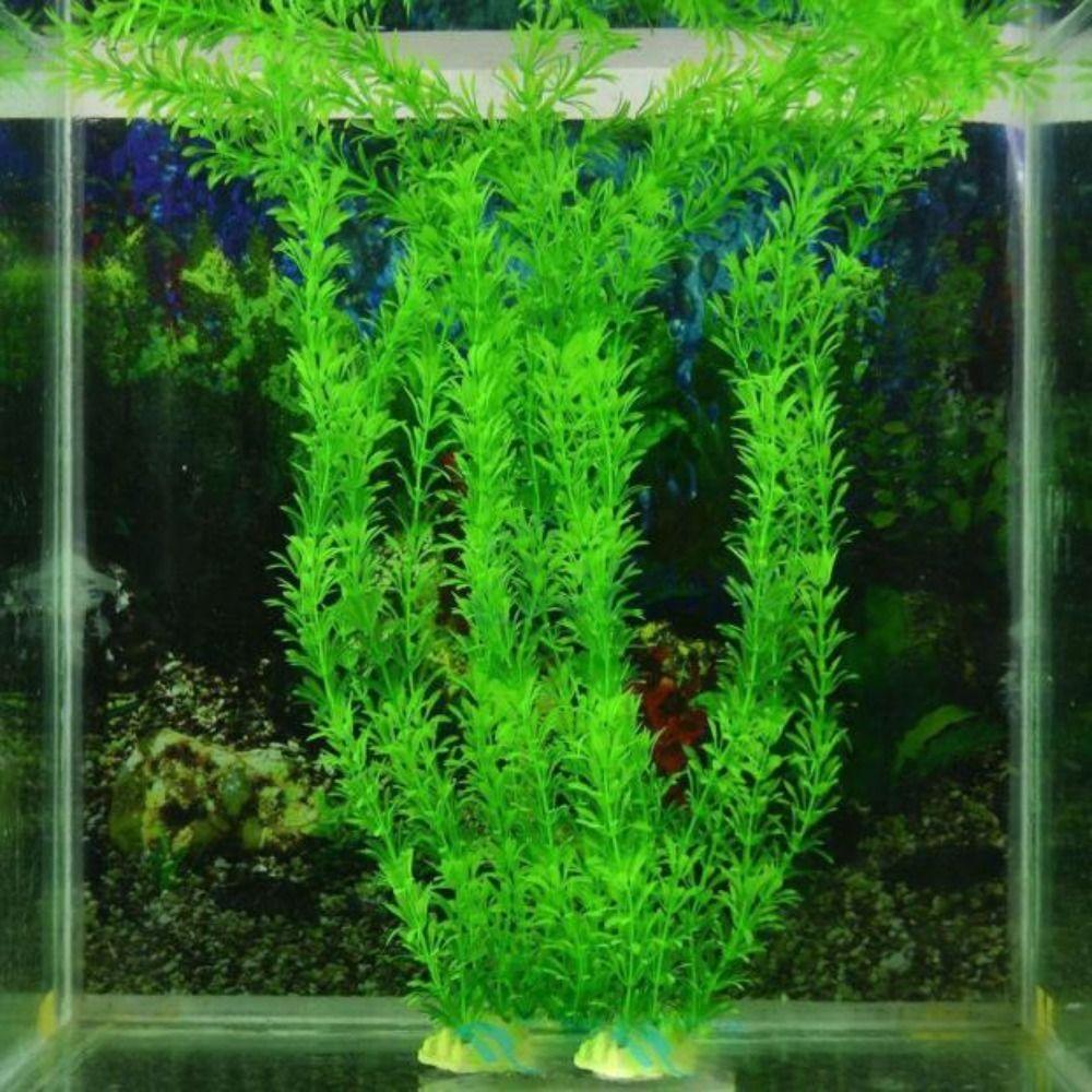 2PCS Artificial Simulation Aquatic Plant Plastic Fake Water Grass Aquarium Fish Tank