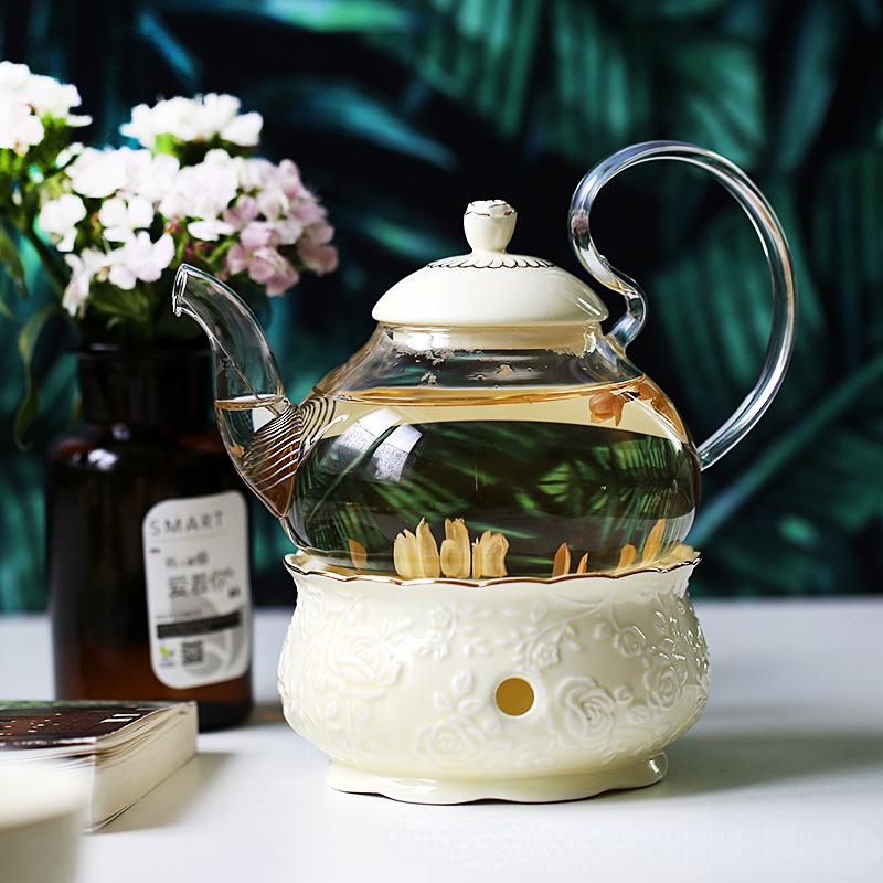 Чайный набор Flower Teapot Набор для подогрева свечей Pyrex Flower Teapot