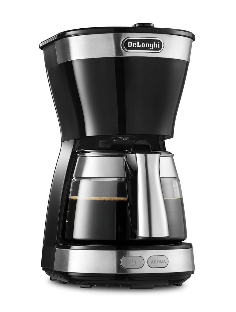 DeLonghi Drip Coffee Maker Active For 5 Cups of Regular Coffee Paperless Filter 3 Year Warranty with Family Registration De'Longhi ICM12011J-BK