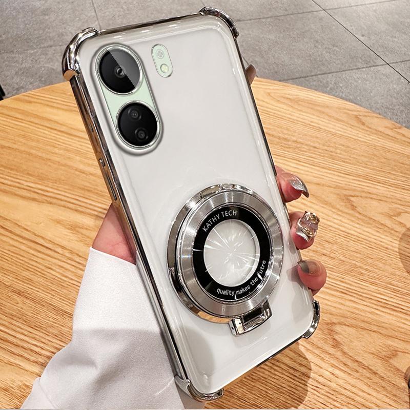 Противоударный магнитный чехол-подставка с подушкой безопасности и объективом для Redmi 13C 12C 12 10 10C 9 9A K50 K60 K70 Pro Redmi Note 13 12 11 10 Pro 9s 13R Xiaomi 14 13 Pro