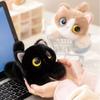 Реалистичная Текстура Большие Глаза Кошка Плюшевая Игрушка Мягкая Сиамская Кошка Плюшевая Кукла Домашний Декор