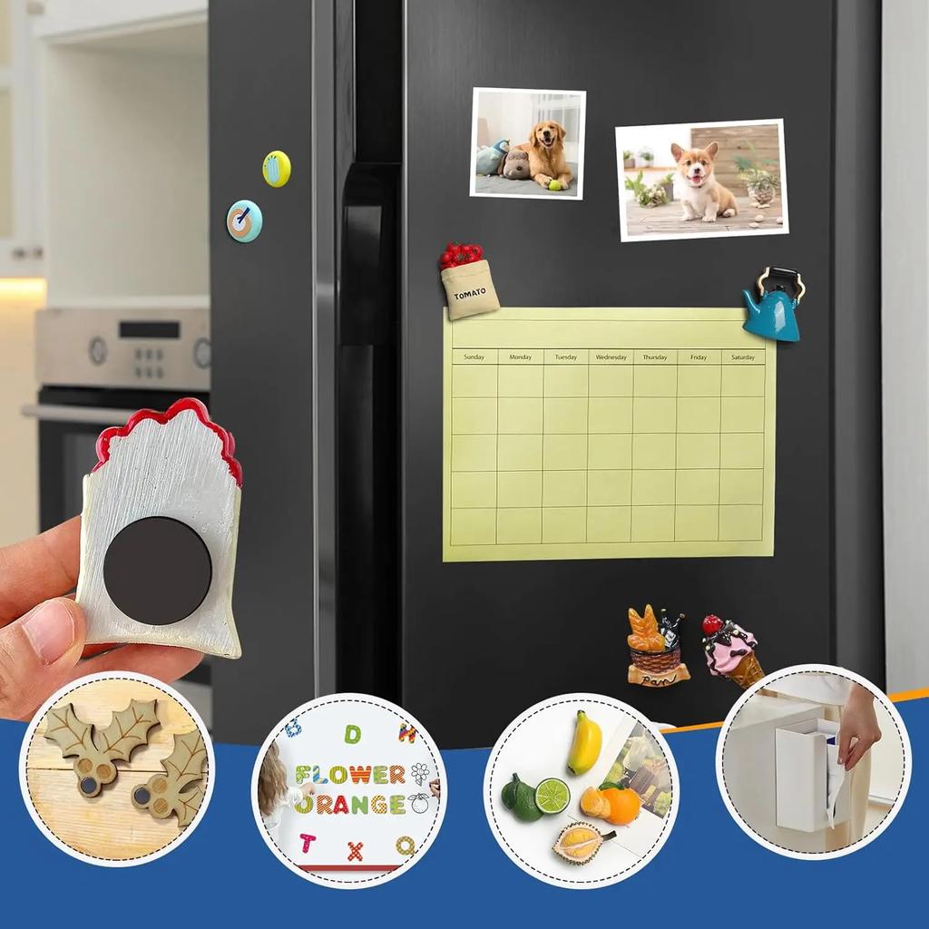 Round Magnetic Dots Self Adhesive Magnet Sheets Flexible Sticky Magnets for Home Office School Magnetic Stickers Circles