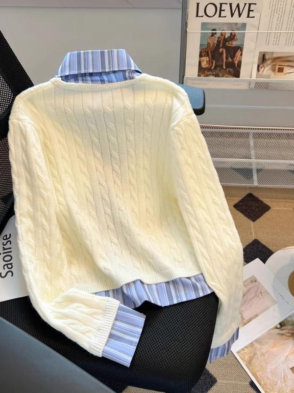 Женский кардиган в стиле французский шик - Имитация двойки, Мода Осень/Зима 2025