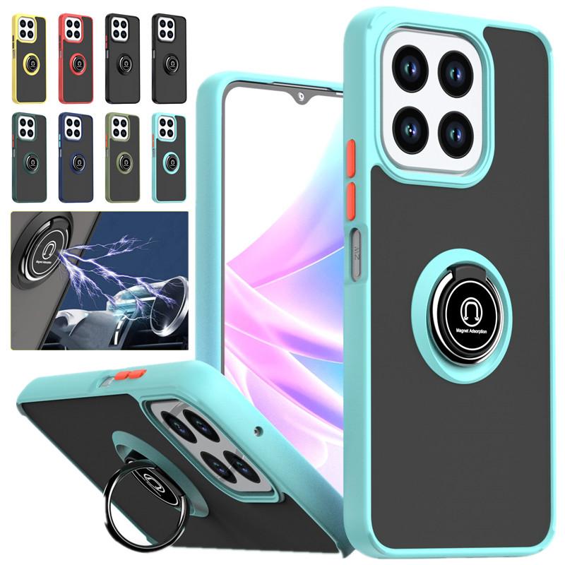 Чехол Armor Matte Case For Honor X7c X5b Plus X6b X8b X7b 5G Cover Ring Magnetic Stand Holder Shockproof Coque Fundas