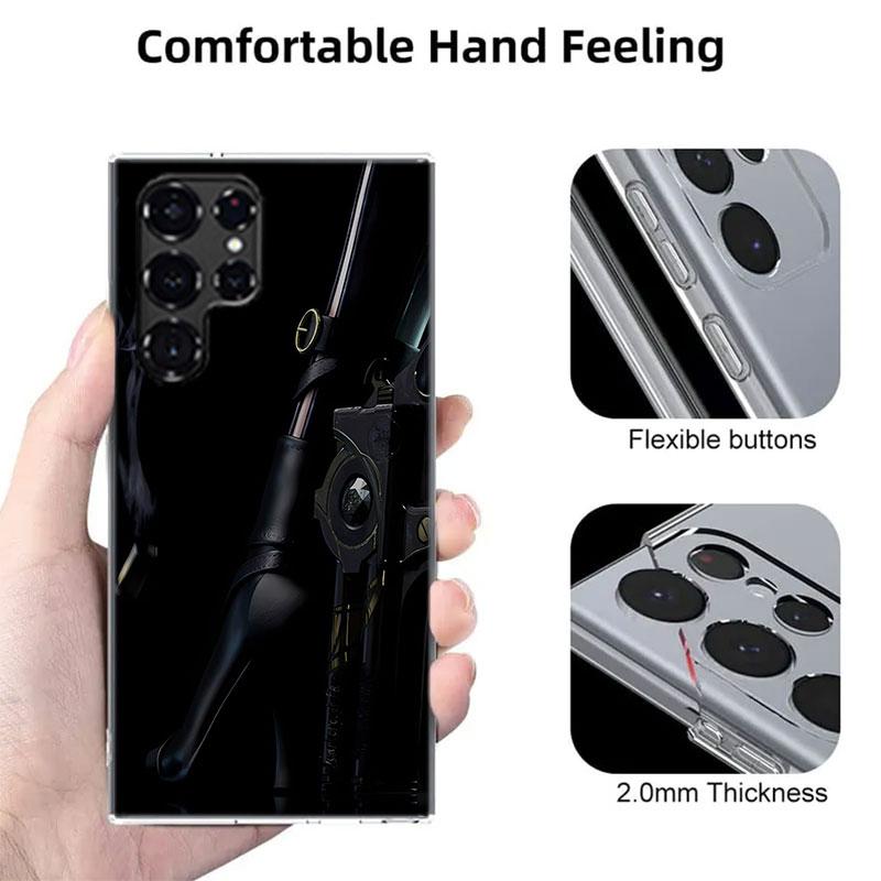 Чехол для телефона Bayonetta Capa для Samsung S26 Ultra S25 Edge Galaxy S23 S21 S20 S24 FE S22 S10 Plus Прозрачный TPU Корпус Coque с