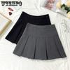 Pleated Skirt Women Spring and Summer Skirt Black Short Skirt High Waist A Umbrella Skirt