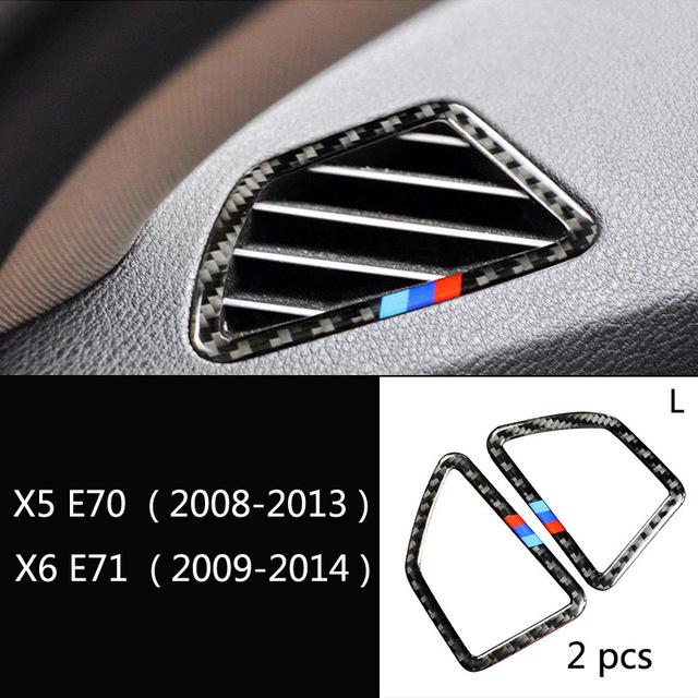 Мягкие наклейки из углеродного волокна на выходе воздуха, накладка, Стайлинг автомобиля для BMW 1 2 3 4 5 7 Series X1 X3 X4 X5 X6 F30 F10 F15 F16 G30