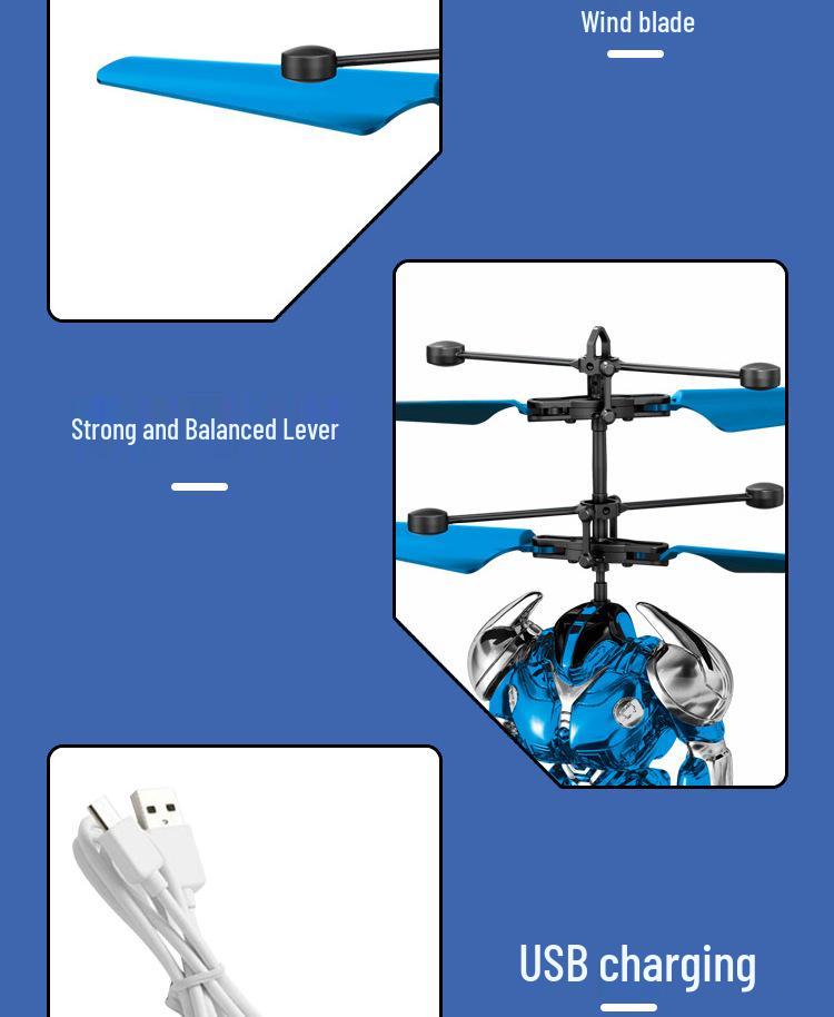 Gesture-Controlled Hovering Glow Helicopter Ball Toy