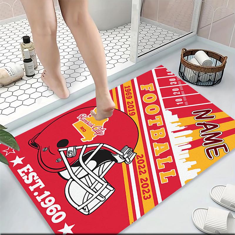 Custom Name Kansas City Football Legacy Carpet Rug Customizable Soft Washable Anti-Slip Home Living Room Sofa Mats Personalized Rug. 0909285
