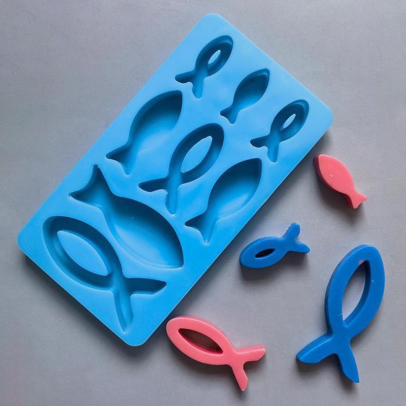 Silicone Mold Chocolate Gummy Diy Fish Shaped Cake Decoration Baking Utensils