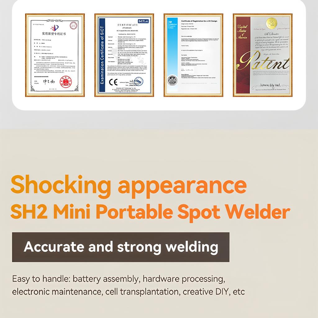 Awgem Portable Spot Welder DIY Handheld Spot Welding Machine 90 Gears Adjustable Spot Welding for 18650 Lithium Battery