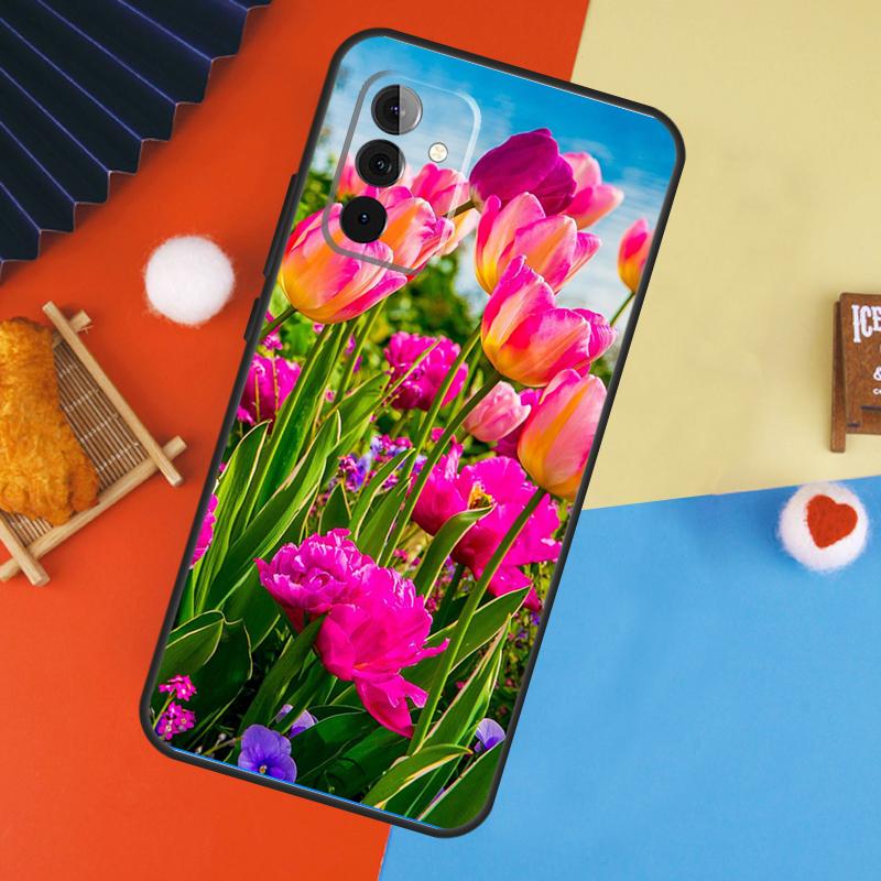 Цветок Тюльпан Разноцветный Для Samsung Galaxy A13 A23 A33 A53 A15 A25 A35 A55 A51 A71 A12 A32 A52 A14 A34 A54 Чехол