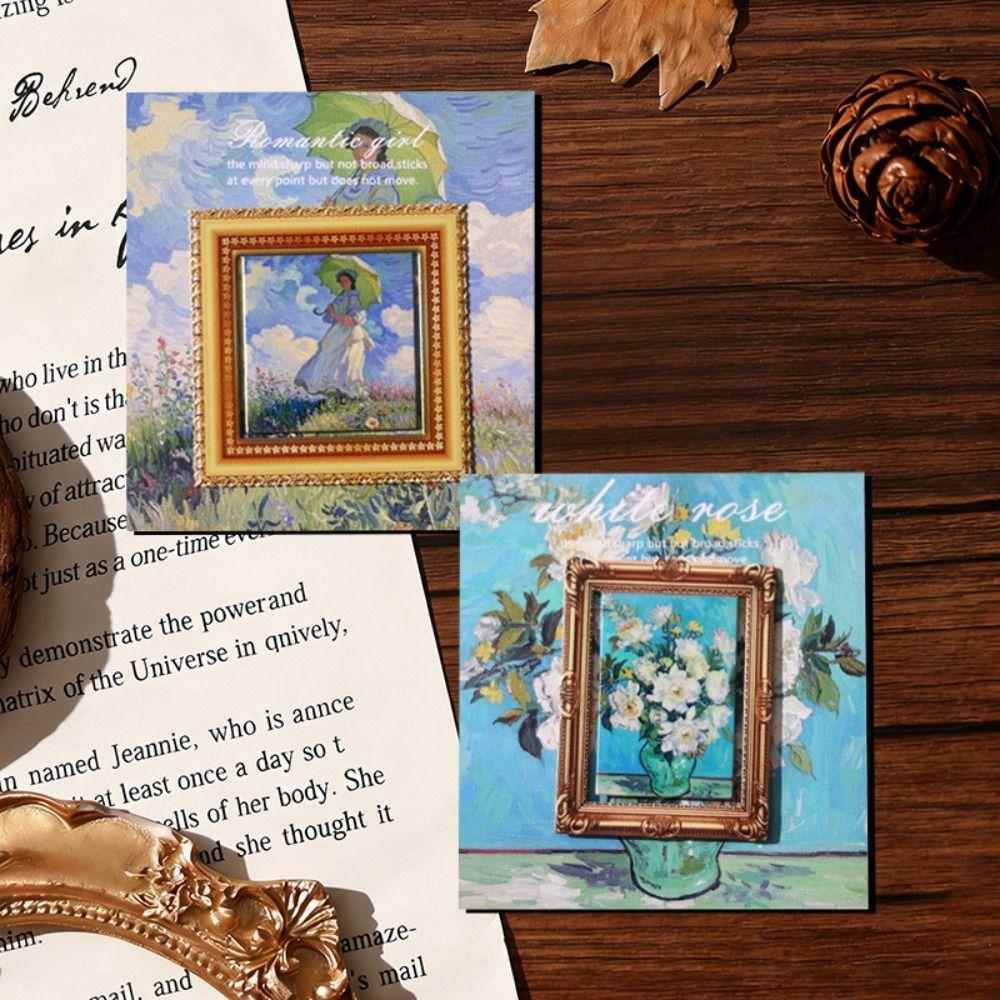 Famous Painting Bookmark Hollowed-out Metal Page Clip Page-friendly Page Holder Students
