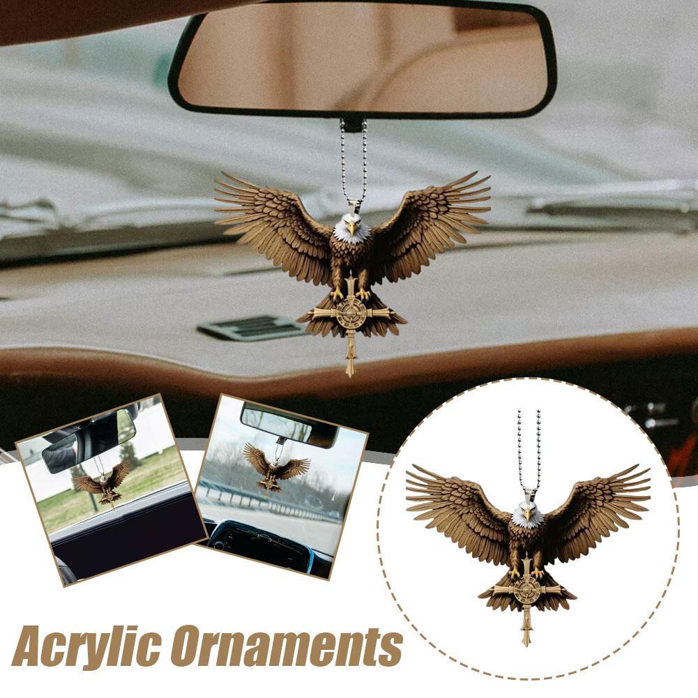 Зеркало заднего вида автомобиля подвесное украшение орел Иисус крест автомобильные аксессуары подвеска для салона Ca M5S6