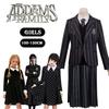 Wednesday Addams Cosplay Costume Girls Kids Dress For Halloween Xmas Party