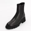 Ru Fashion Boots Tank Sole Side Gore Short Boots 2842 Black [Lanvin Bleu]