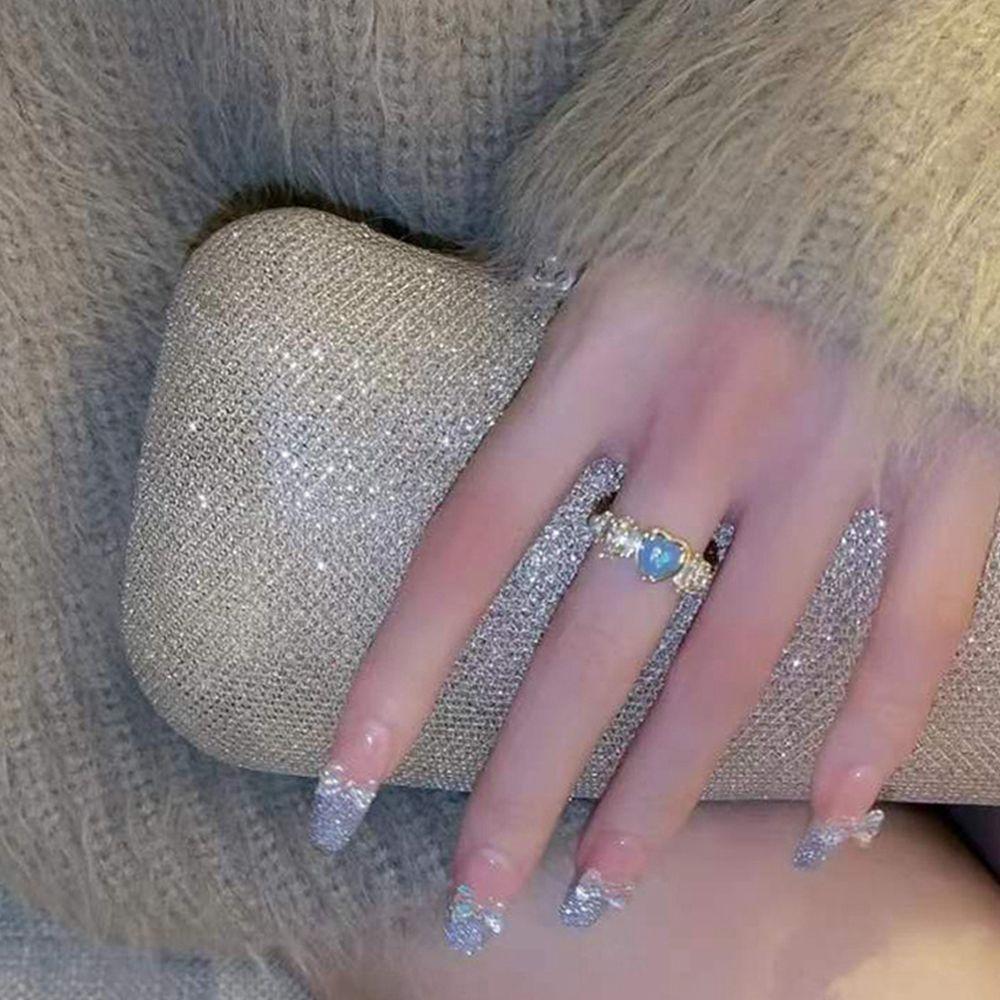 24pcs/Box Press On Nails Full Cover Manicure Tool Coffin False Nails Wearable Fake Nails Nail Tips