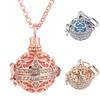 BLUELANS NECKLACE Wonderful CZ Chime Harmony Ball Lady Floral Locket Retro Carved Bell Angel Caller Necklace Women Present