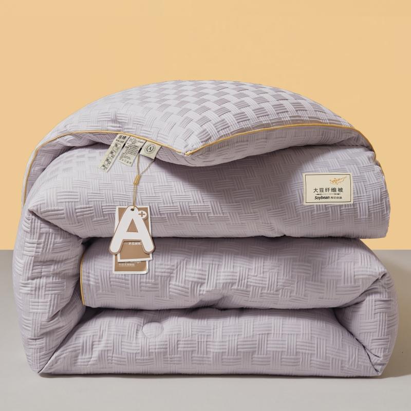 High Quality 2-in-1 Soybean Fiber Quilt with Zipper Autumn Winter Thickened Warm Comforter Grade A Queen Soft Double Bed Duvet