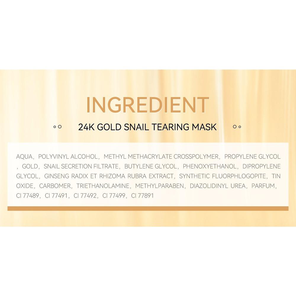 Маска LAIKOU Gold Leaf Snail Tear Mask 50 г, цветная коробка Очищающие средства по уходу за кожей