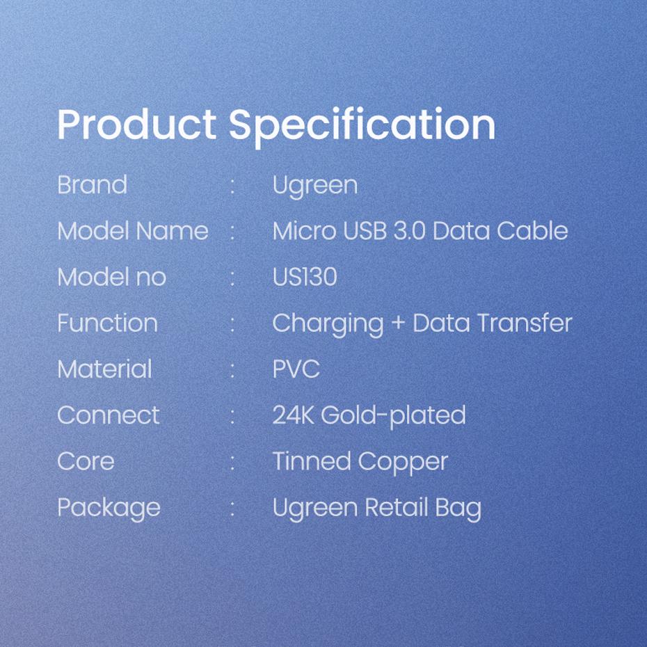 Кабель Ugreen, микро-USB 3.0