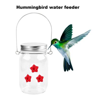 400 мл Кормушка для колибри Mason Jar Design Подвесная кормушка для воды для колибри с 3 отверстиями Принадлежности для птиц