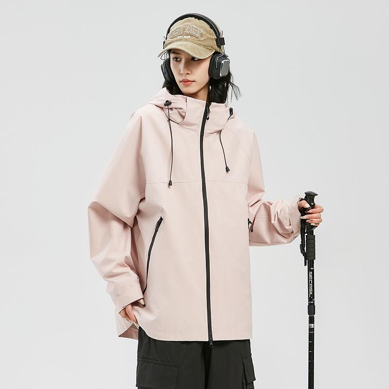 Куртка для активного отдыха для мужчин и женщин, осенняя, новая тенденция, модная, с капюшоном, ветрозащитная, водонепроницаемая, парный костюм для альпинизма
