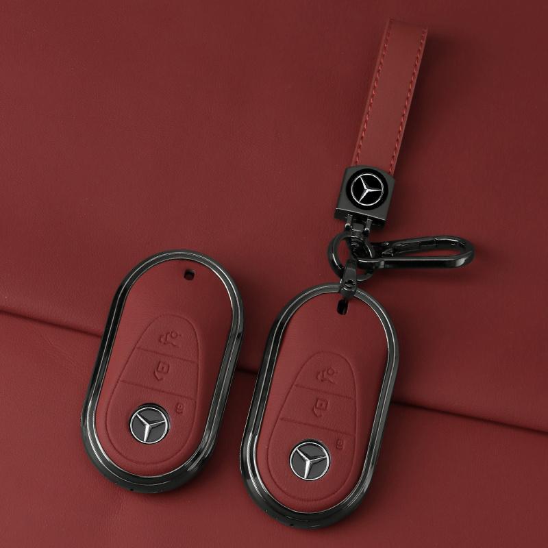 ZHM3   Leather Car Key Case Cover Shell Protector For Mercedes Benz A B C E Class GLS GLA GLK GLC CLS CLA AMG W204 W205 W212 W463 W176