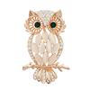 Big Owl Brooches Bouquet Vintage Wedding Hijab Scarf Pin Up Buckle Broches