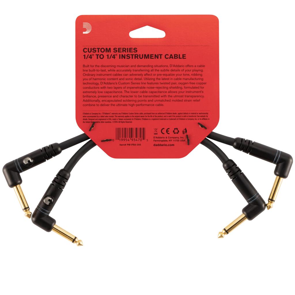 Соединительный кабель Custom Series Соединительный кабель набор из 2 шт. D'Addario (Экранированный кабель) PW-PRA-205 (15см ДЛ) []