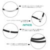 AIMEIS Anti-Static Necklace, Titanium, Magnetic, Germanium, Unisex, Silicone, 2 Sizes [Suitable for All Seasons] (45cm, Black)